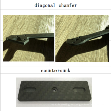 Parte de mecanizado CNC de fibra de carbono más bajo de precio de carbono